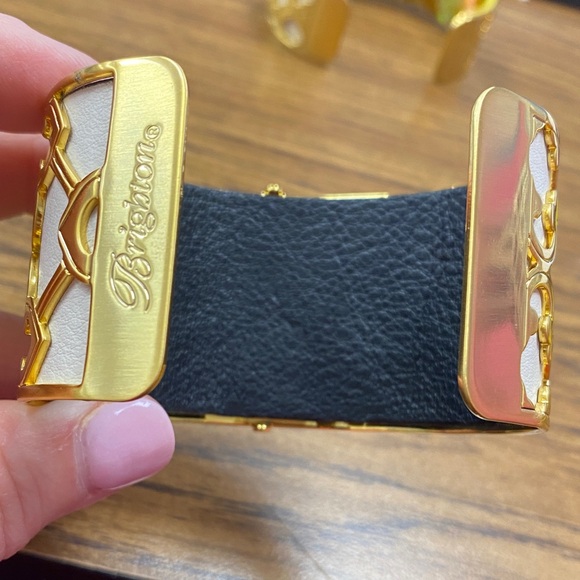 Brighton Gold and White Filigree Metal Cuffs (Set of 2) - Picture 6 of 8